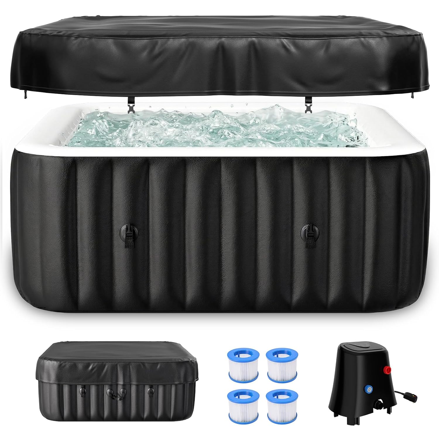 Inflatable Hot Tub - 4-6 Person Inflatable Hot Tub, Large