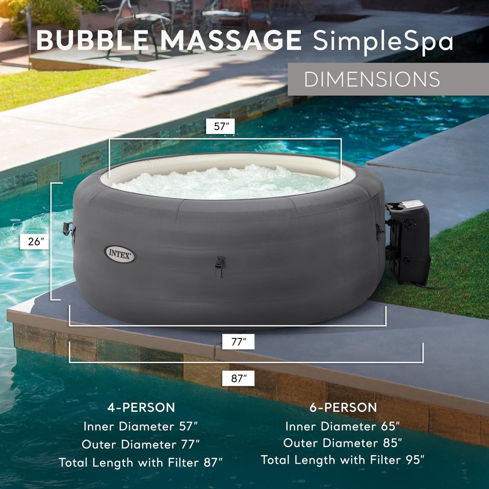 SimpleSpa 4 Person Round Infla – обзор и цена Inflatable Hot Tub