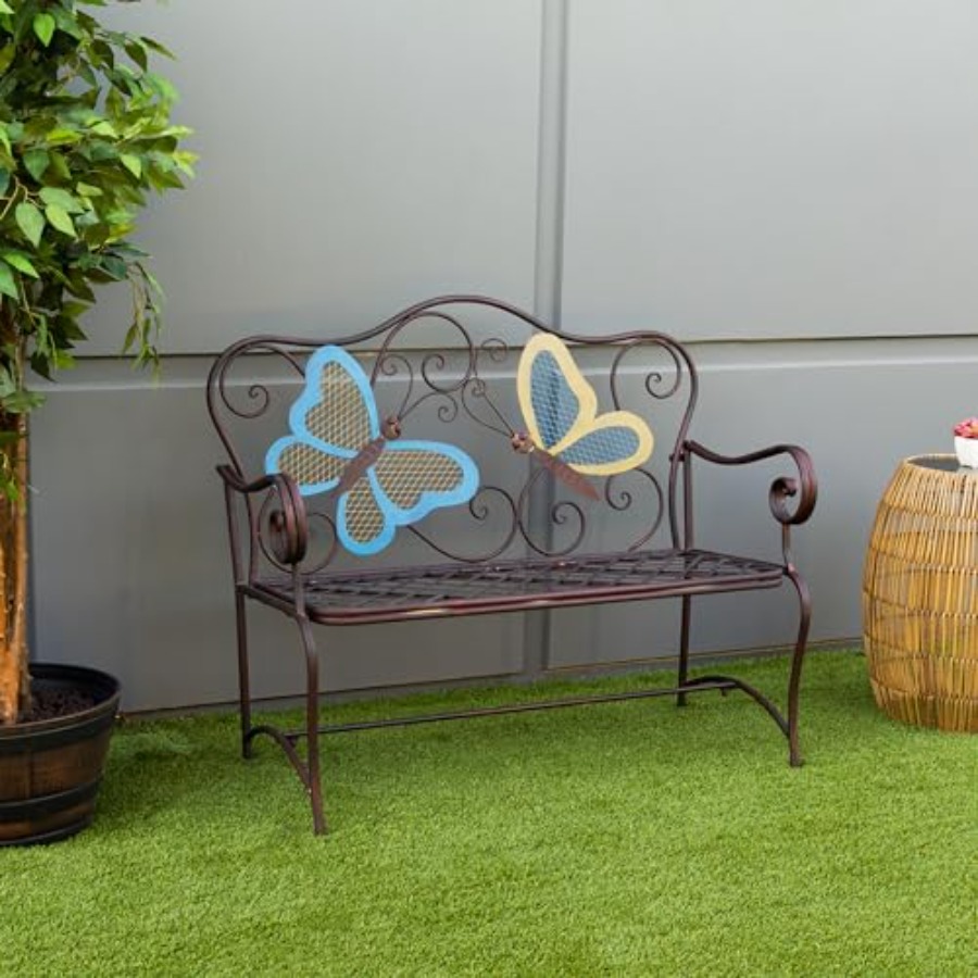 Outdoor 2-Person Butterfly Gar – обзор и цена Garden Bench Metal