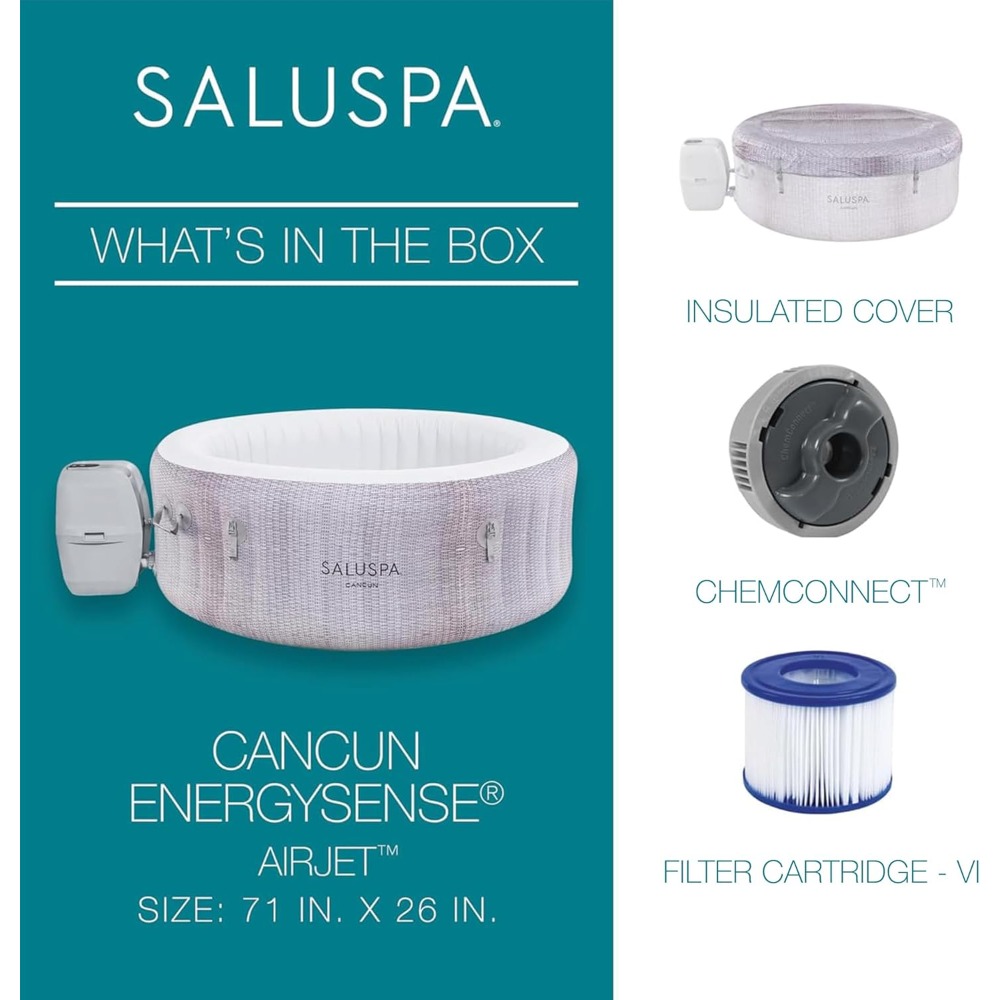 SaluSpa Cancun 2-4 Person Infl – обзор и цена Inflatable Hot Tub