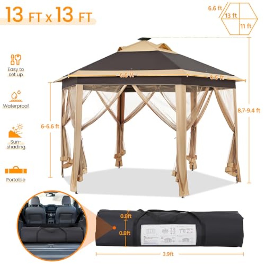 Backyard garden lawn gazebo te – обзор и цена Gazebo Pop Up