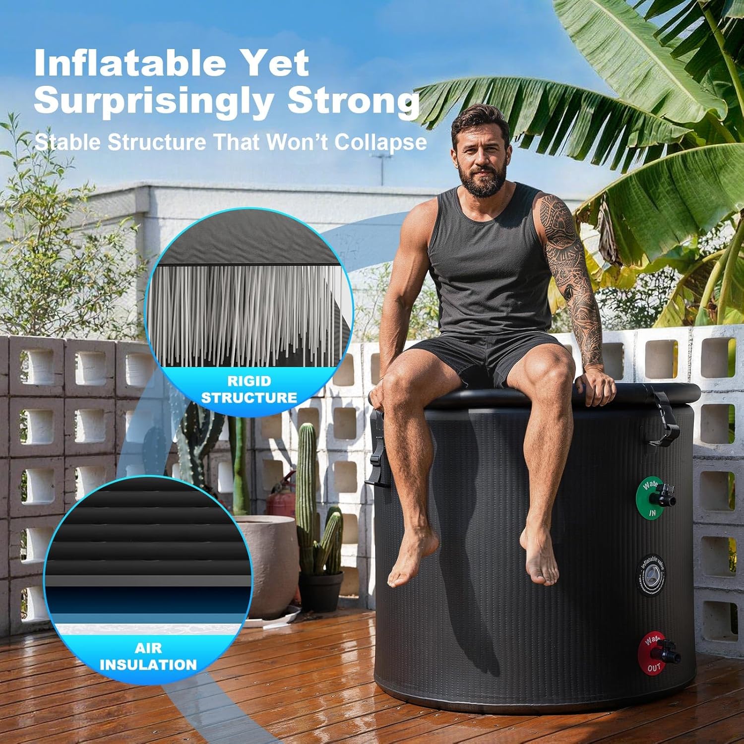 120 Gal Inflatable Cold Plunge – обзор и цена Inflatable Hot Tub