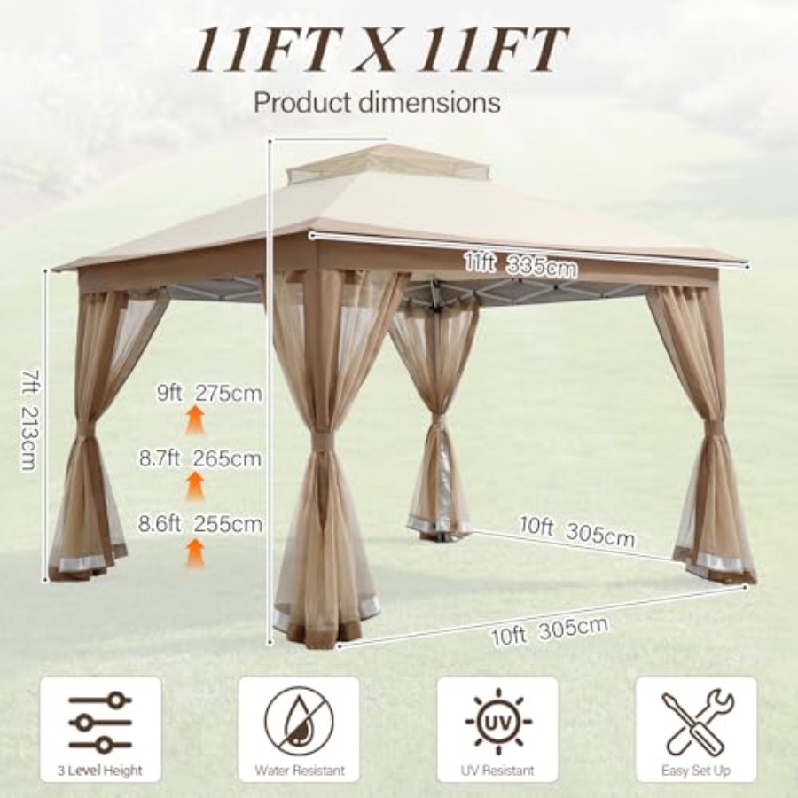11x11 Pop Up Gazebo for patio  – обзор и цена Gazebo Pop Up