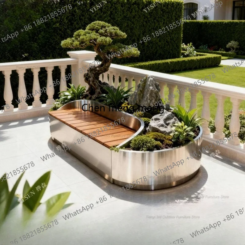 D80 Stainless Steel Flower Box – обзор и цена Garden Bench Metal
