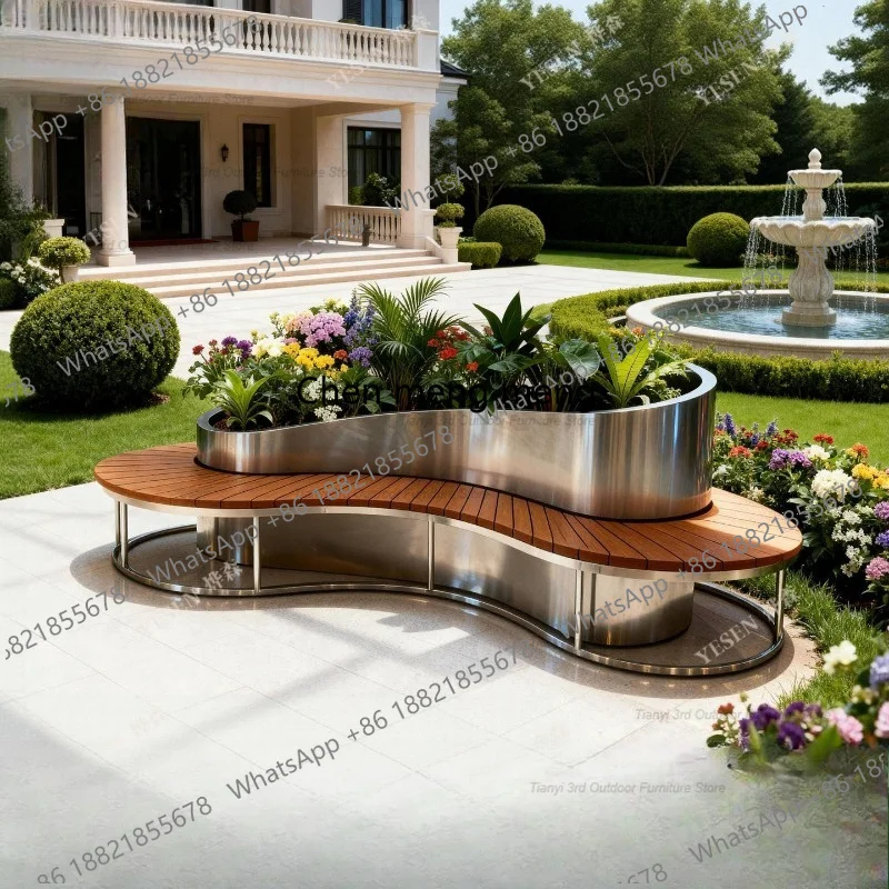 D80 Stainless Steel Flower Box – обзор и цена Garden Bench Metal