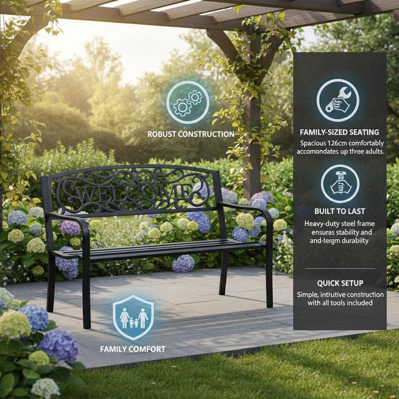 Garden bench, 2-seater bench,  – обзор и цена Garden Bench Metal