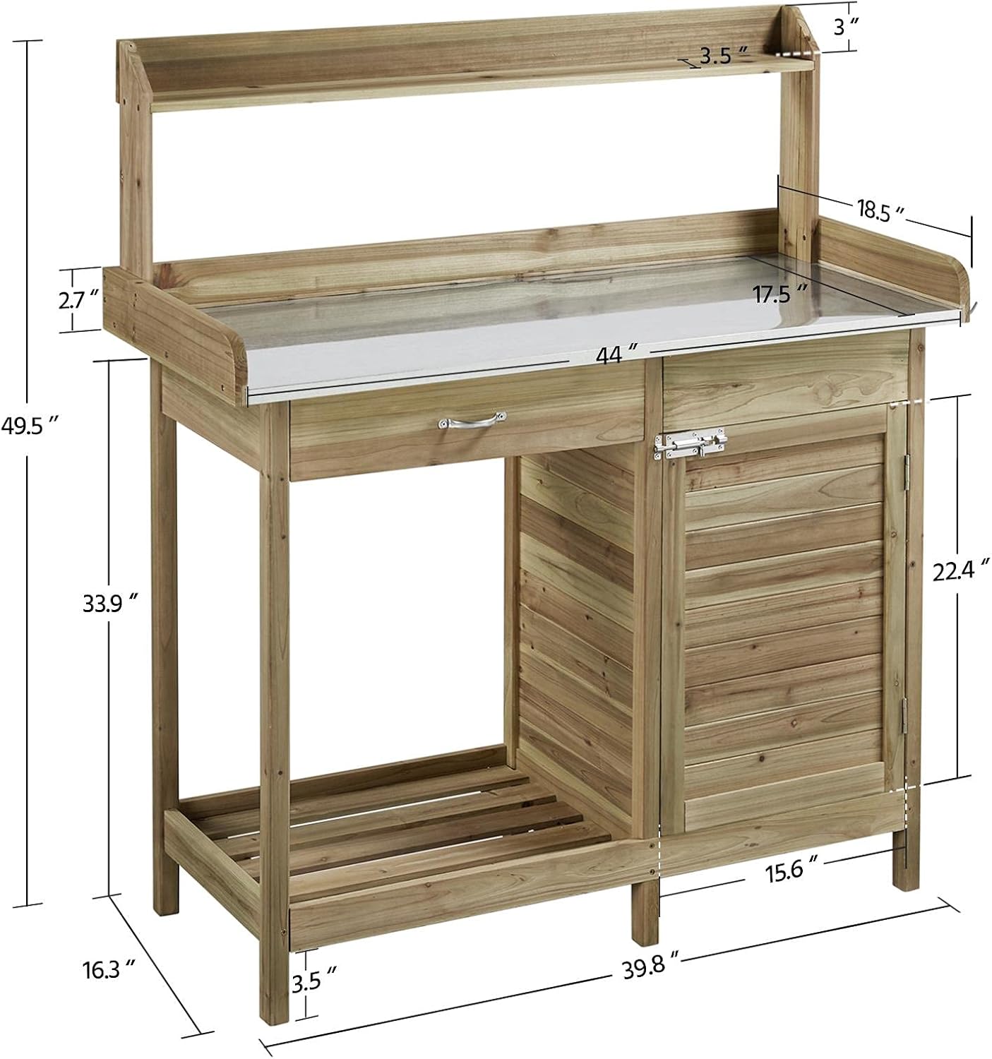 Outdoor Potting Bench Table, G – обзор и цена Garden Bench Metal