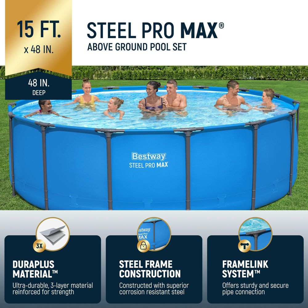 Steel Pro MAX 15 x 48 Above Gr – обзор и цена Inflatable Hot Tub