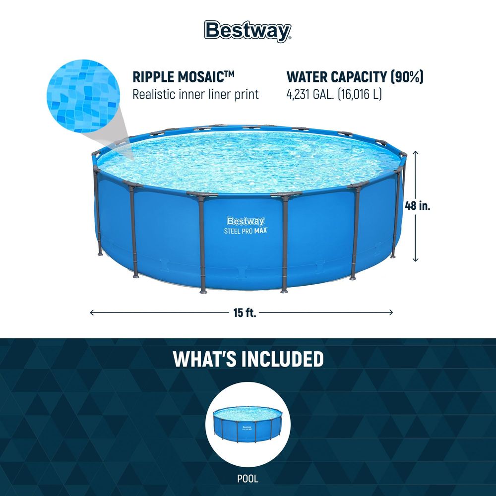Steel Pro MAX 15 x 48 Above Gr – обзор и цена Inflatable Hot Tub
