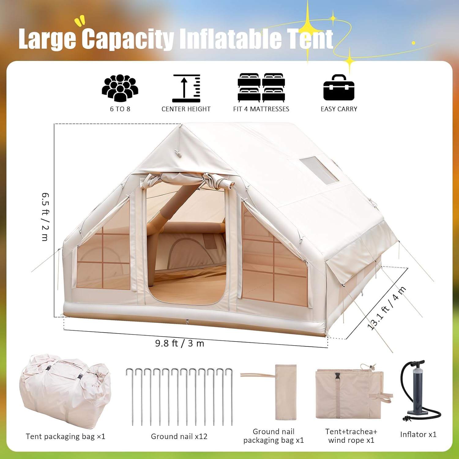 6-8 Person Inflatable Camping  – обзор и цена Outdoor Furniture Sofa