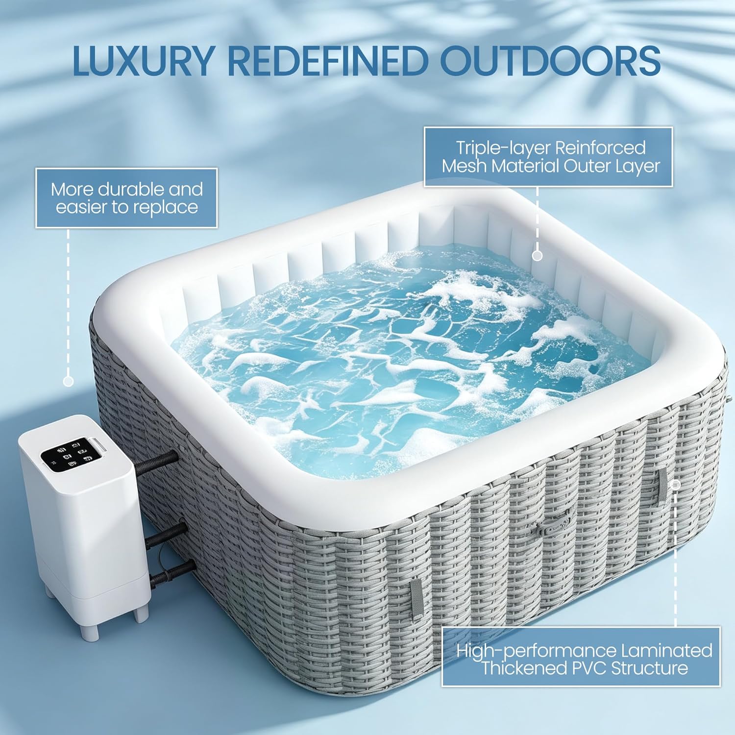 Inflatable Hot Tub Spa Set, Ou – обзор и цена Inflatable Hot Tub