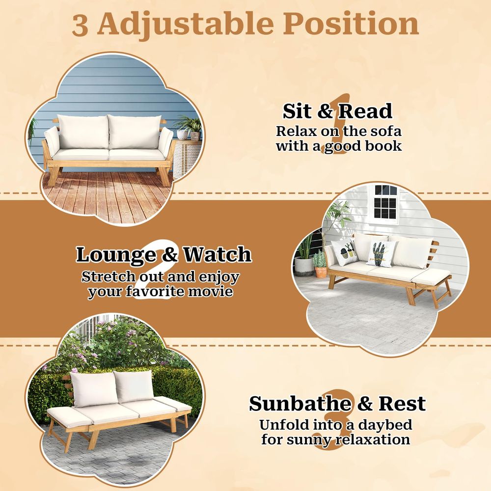 Patio Convertible Couch Sofa B – обзор и цена Outdoor Daybed Sofa