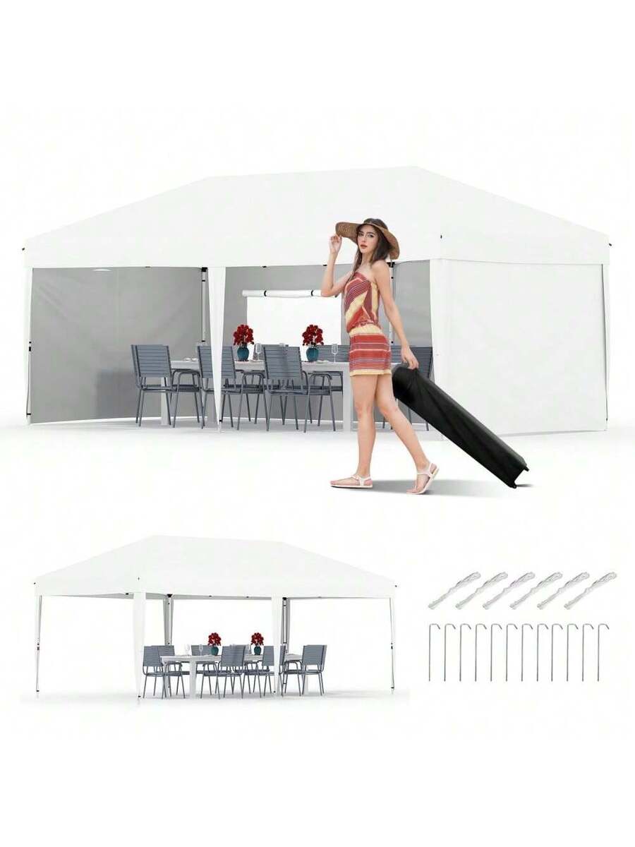 10x20 Pop Up Canopy With Side  – обзор и цена Gazebo Pop Up