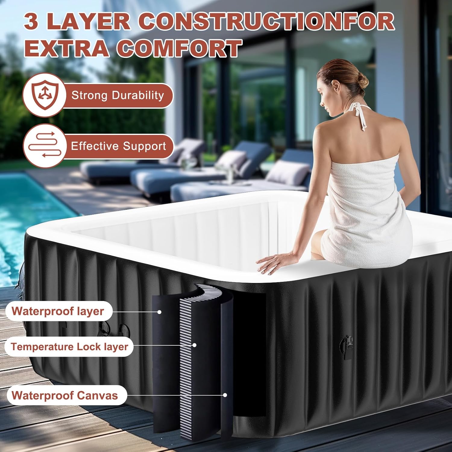4-6 Person Inflatable Hot Tub, – обзор и цена Inflatable Hot Tub
