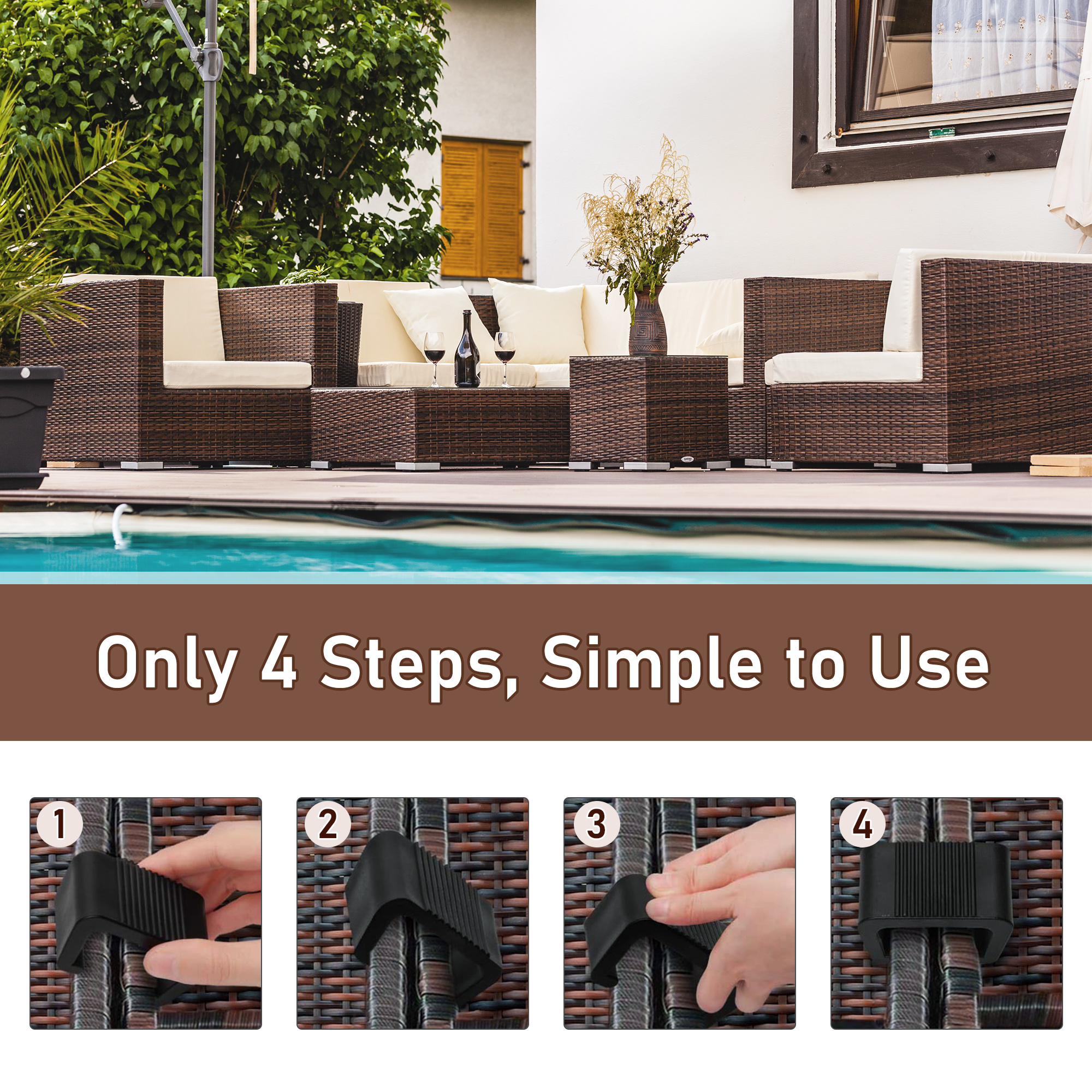 Set of 10 Outdoor Patio Wicker – обзор и цена Outdoor Furniture Set