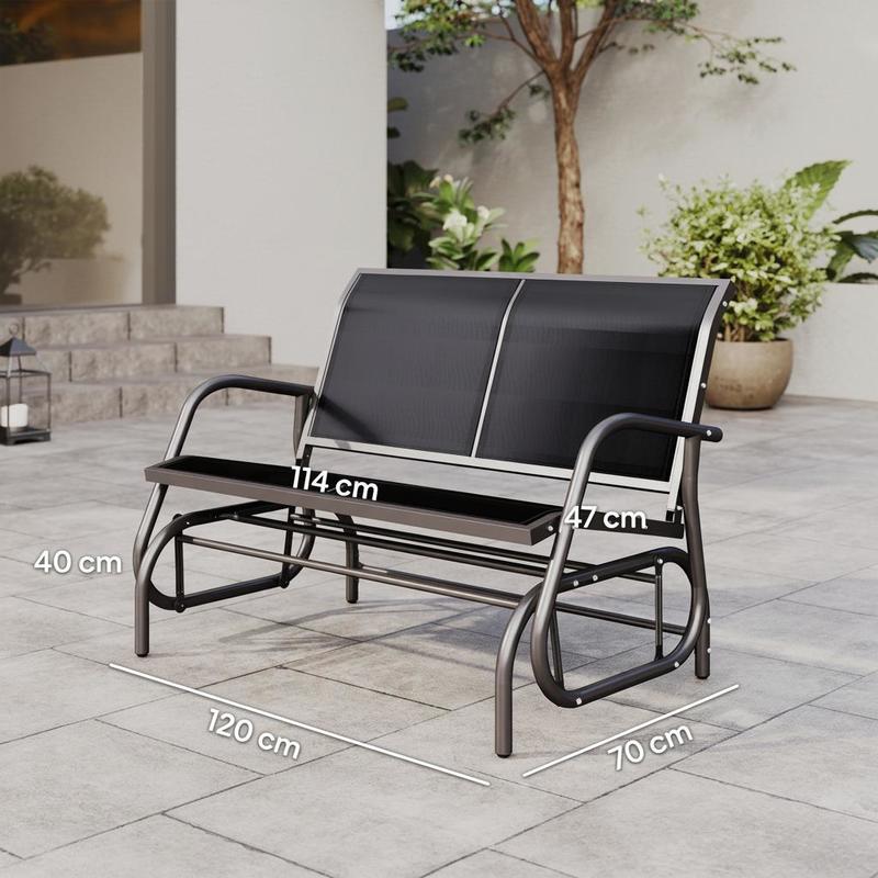 Outsunny -seater rocking chair – обзор и цена Garden Bench Metal