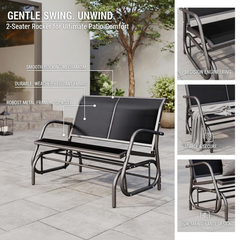 Outsunny -seater rocking chair – обзор и цена Garden Bench Metal
