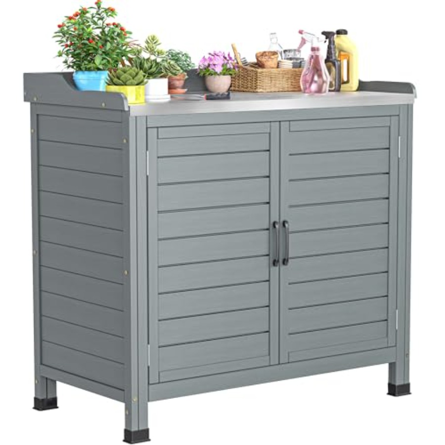 Outdoor garden potting bench f – обзор и цена Garden Bench Metal