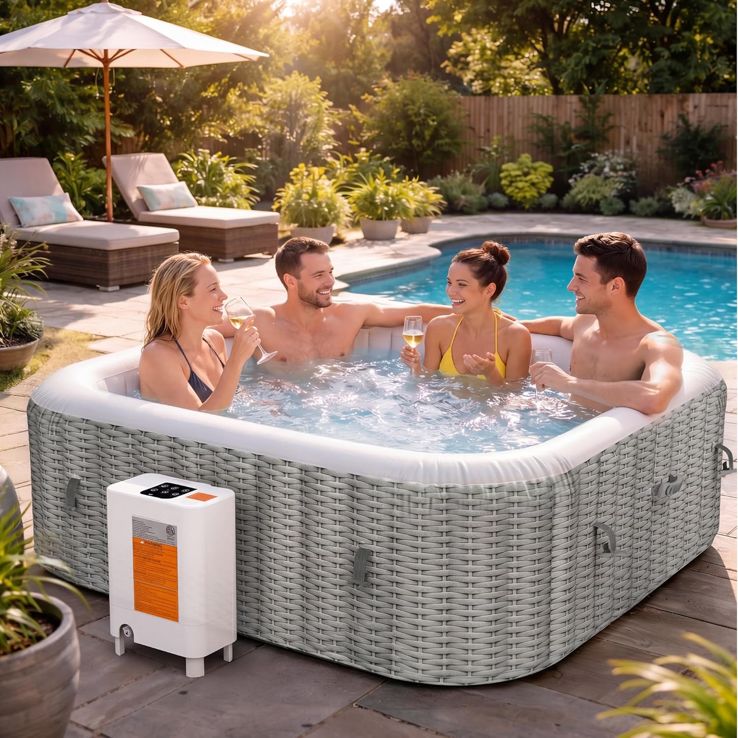 Inflatable Hot Tub for 4-6 Per – обзор и цена Inflatable Hot Tub