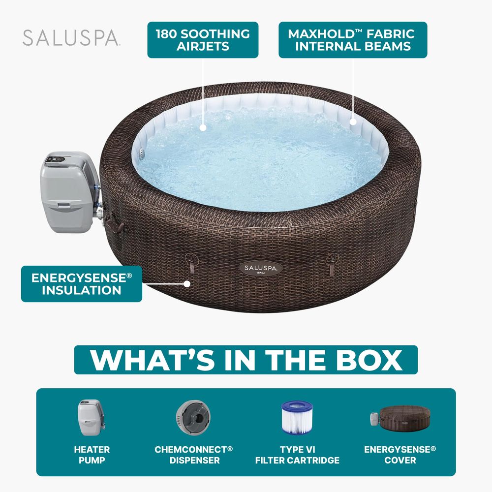 SaluSpa Bali 5 to 7 Person Inf – обзор и цена Inflatable Hot Tub