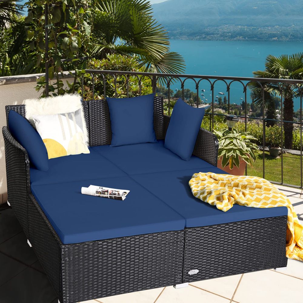 Outdoor Patio Rattan Daybed, S – обзор и цена Outdoor Daybed Sofa