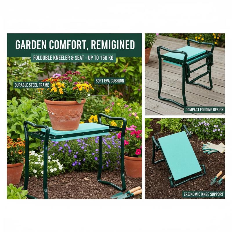 2 In 1 Garden Kneeler Seat Kne – обзор и цена Garden Bench Metal