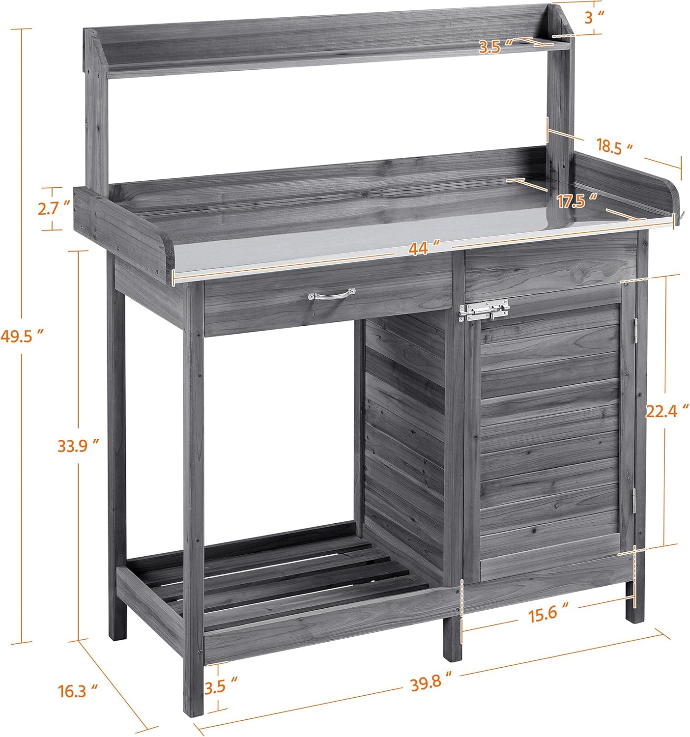 Outdoor Potting Bench Table wi – обзор и цена Garden Bench Metal