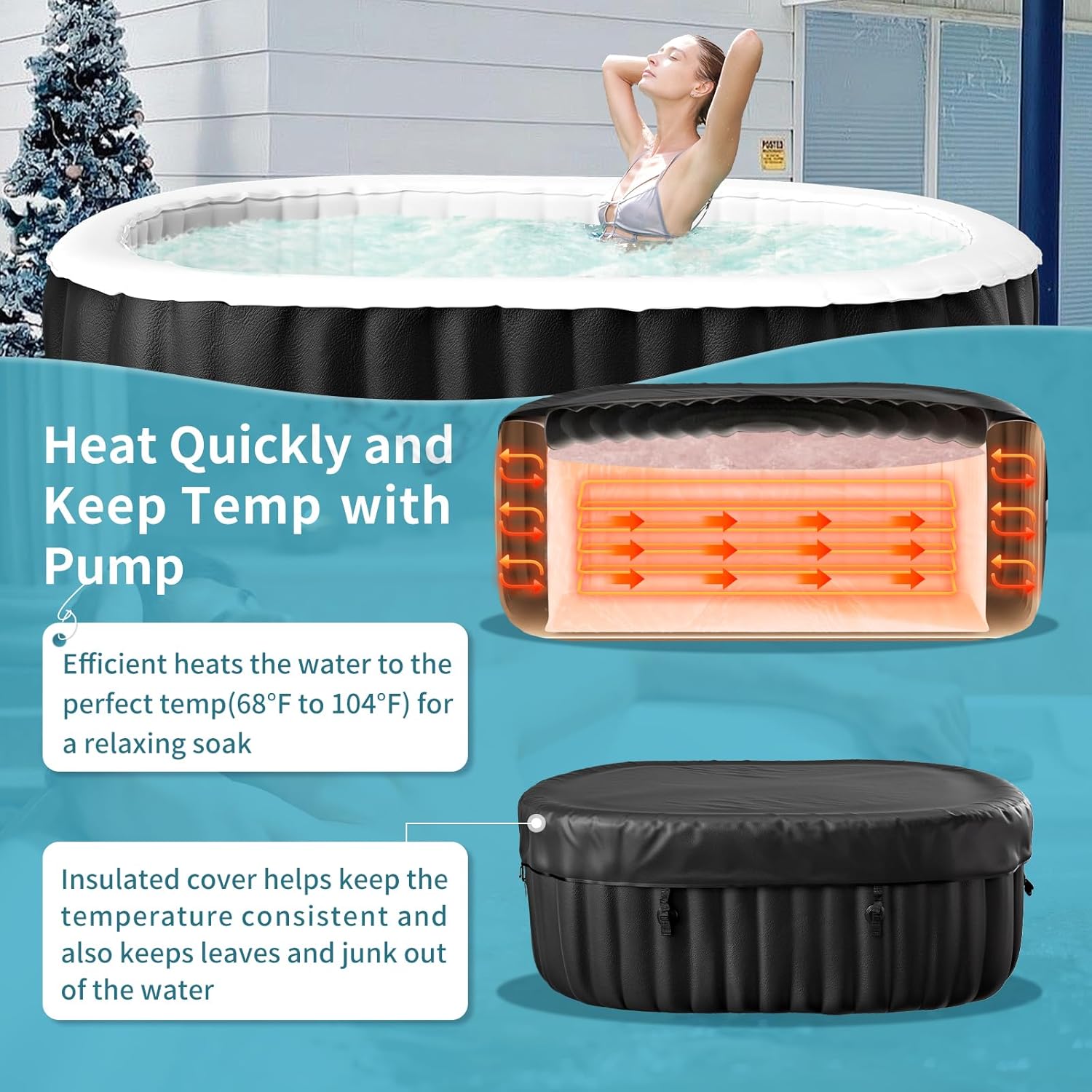 2 Person Inflatable Hot Tub wi – обзор и цена Inflatable Hot Tub