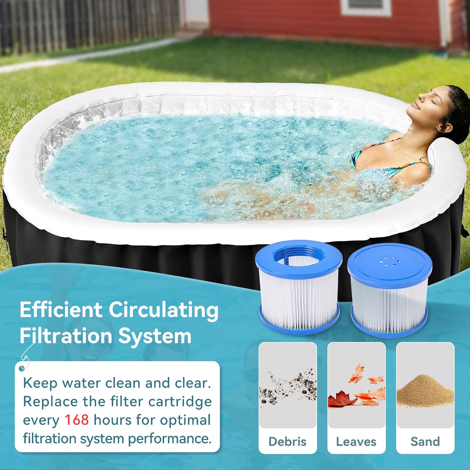 2 Person Inflatable Hot Tub wi – обзор и цена Inflatable Hot Tub