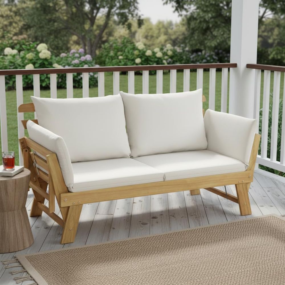 Convertible Acacia Wood Patio  – обзор и цена Outdoor Daybed Sofa
