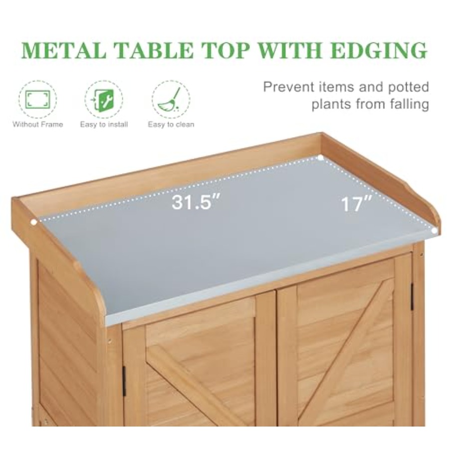 Outdoor potting bench with sto – обзор и цена Garden Bench Metal